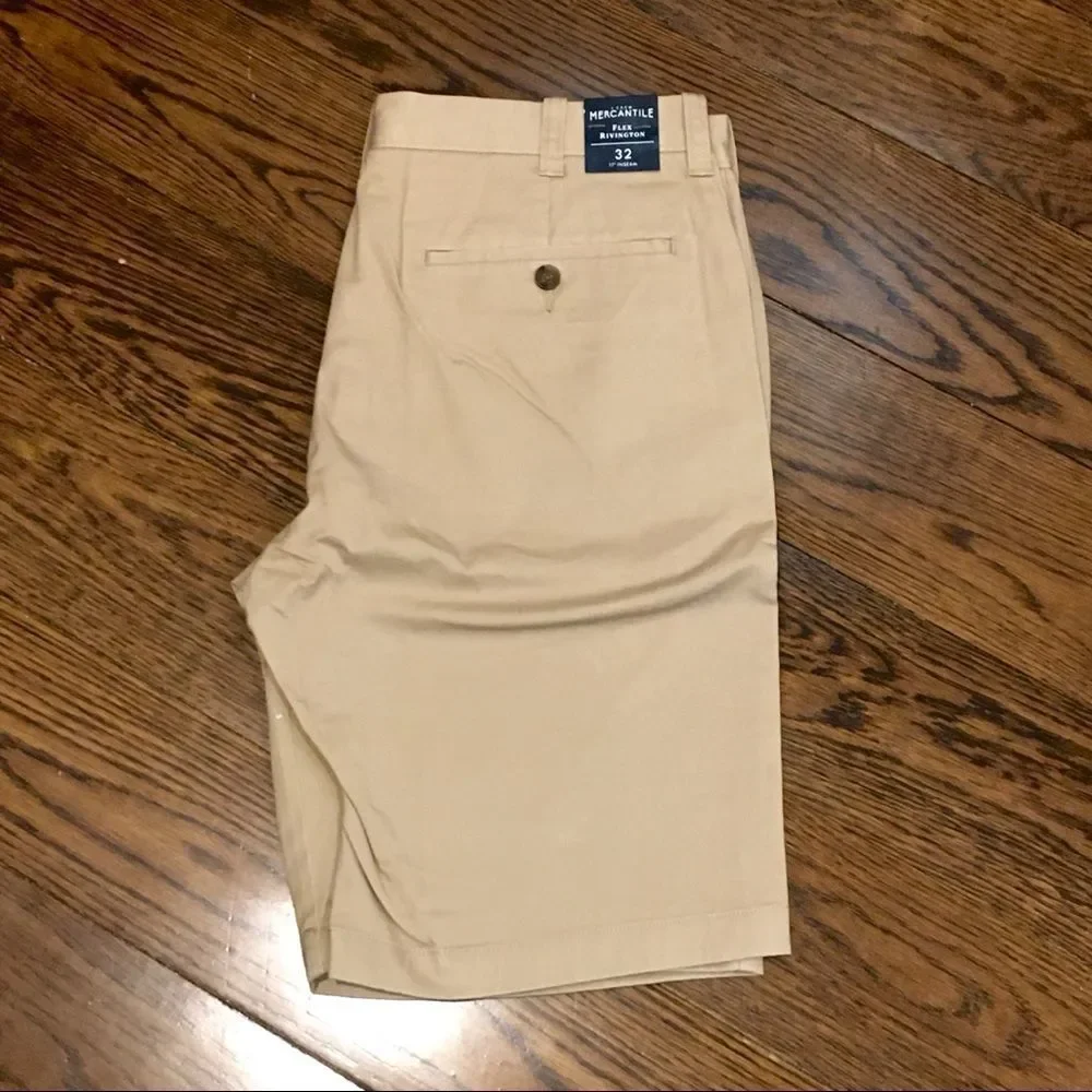 J. CREW Mercantile Flex Flat Front Khaki Shorts 32 - Picture 12 of 13